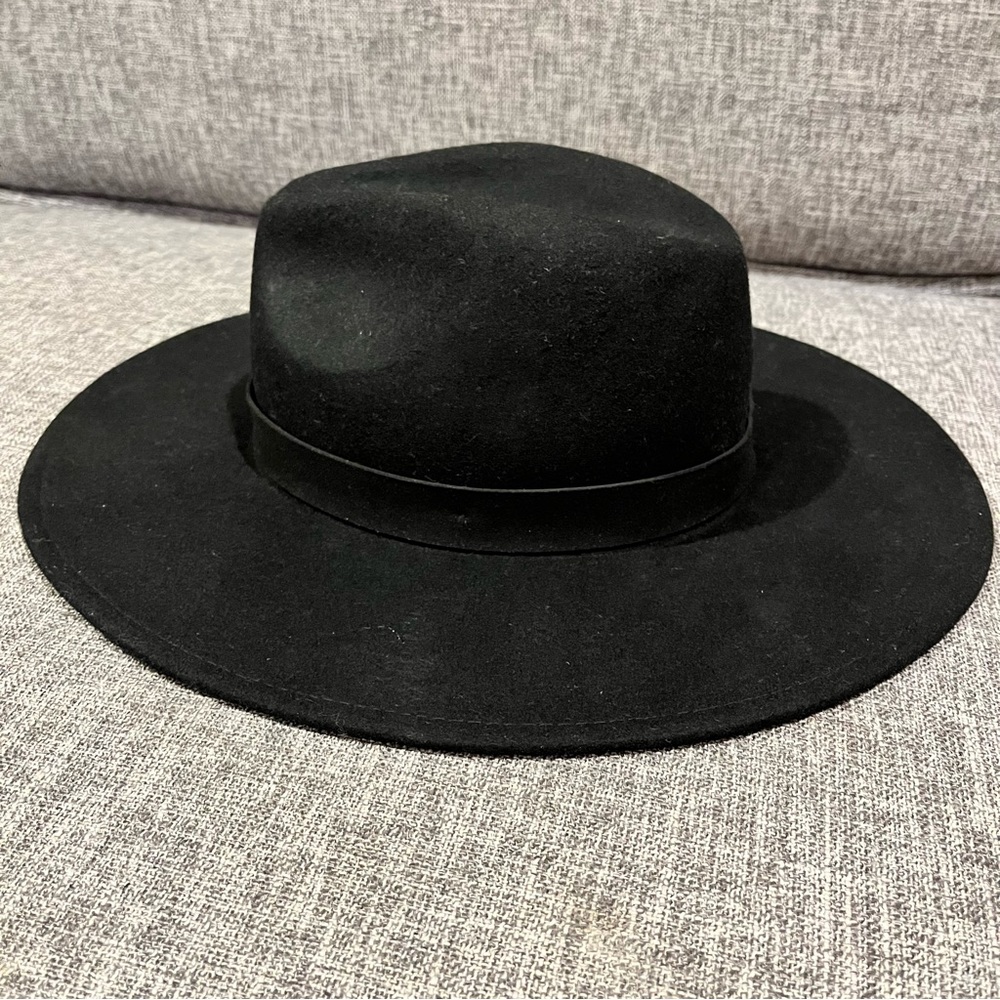 FREE PEOPLE Black Wool Felt and Suede Rancher Hat - Picture 4 of 9